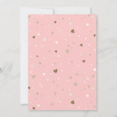 Modern Roze Bruin Onze Kleine Prinses 1e Verjaarda Kaart (Achterkant)