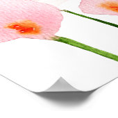 Modern Roze Calla Lily Wedding Welkomstteken Poster (Hoek)