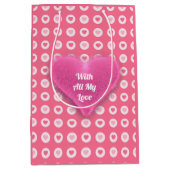 Modern Roze Collectie van de Heart Love Medium Cadeauzakje (Voorkant)