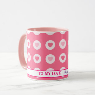 Modern Roze Collectie van de Heart Love Mok