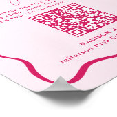 Modern Roze Collegefonds Afstudeer QR-code Bord Poster (Hoek)