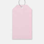 Modern Roze Coquette Bow Baby shower Meisje Cadeaulabel (Achterkant)