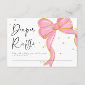 Modern Roze Coquette Bow Baby shower Meisje Informatiekaartje (Voorkant)