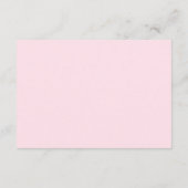 Modern Roze Coquette Bow Baby shower Meisje Informatiekaartje (Achterkant)