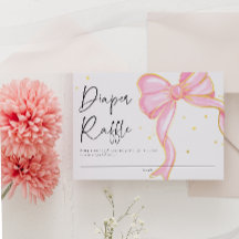 Modern Roze Coquette Bow Baby shower Meisje