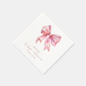 Modern Roze Coquette Bow Baby shower Servet (Hoek)