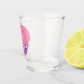 Modern Roze Cowgirl Cowboy Pet Disco Rodeo Shot Glas (Rechts)