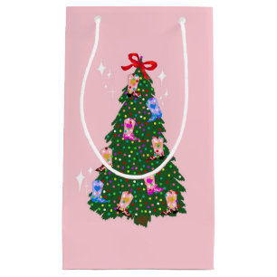 Modern Roze Cowgirl Westerne kerst Klein Cadeauzakje