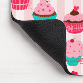 Modern roze cupcakes Girly Muismat (Hoek)