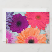 Modern roze Daisy Floral Nese Afstuderen Card (Achterkant)