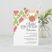 Modern Roze Damask Beauful Bride Vrijgezellenfeest Kaart (Staand voorkant)