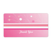 Modern Roze Dank u Etiket (Voorkant)