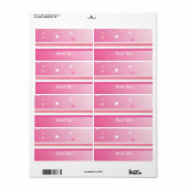 Modern Roze Dank u Etiket (Full Sheet)