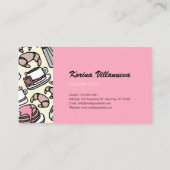 Modern roze dessert banketbakkerij visitekaartje (Achterkant)