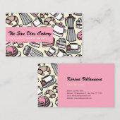 Modern roze dessert banketbakkerij visitekaartje (Voorkant / Achterkant)