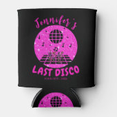 Modern & Roze Disco Bachelorette Blikjeskoeler (Voorkant)