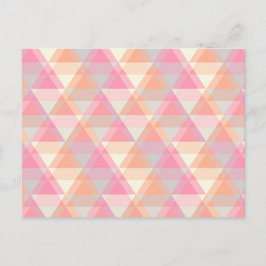 Modern Roze Driehoek Patroon Briefkaart