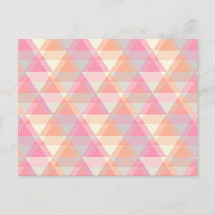 Modern Roze Driehoek Patroon Briefkaart