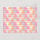 Modern Roze Driehoek Patroon Briefkaart (Voorkant)