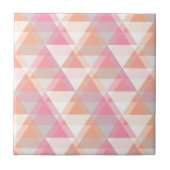 Modern Roze Driehoek Patroon Tegeltje (Voorkant)