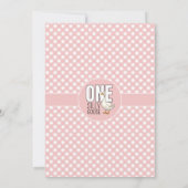 Modern Roze Een Gekke Gans 1e Verjaardagsfeest Kaart (Achterkant)