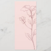 Modern Roze Elegant Floral Menu (Achterkant)