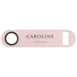 Modern roze elegante bruidsmeisje speed flessenopener