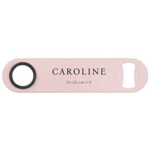 Modern roze elegante bruidsmeisje speed flessenopener