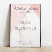 Modern Roze en Gold Marble Business Poster