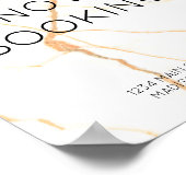 Modern Roze en Gold Marble Business Poster (Hoek)