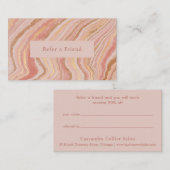 Modern roze en goud Abstract Elegant Aanbevelingskaartje (Voorkant / Achterkant)