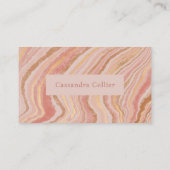 Modern roze en goud Abstract Elegant Afsprakenkaartje (Achterkant)