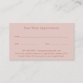 Modern roze en goud Abstract Elegant Afsprakenkaartje (Voorkant)