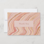 Modern roze en goud Abstract Elegant Bedankkaart (Voorkant)