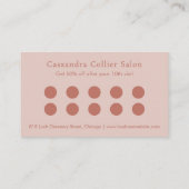 Modern roze en goud Abstract Elegant Klantenkaartje (Achterkant)