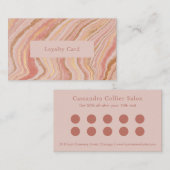 Modern roze en goud Abstract Elegant Klantenkaartje (Voorkant / Achterkant)