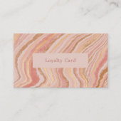 Modern roze en goud Abstract Elegant Klantenkaartje (Voorkant)