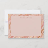 Modern roze en goud Abstract Elegant Notitiekaartje (Voorkant)