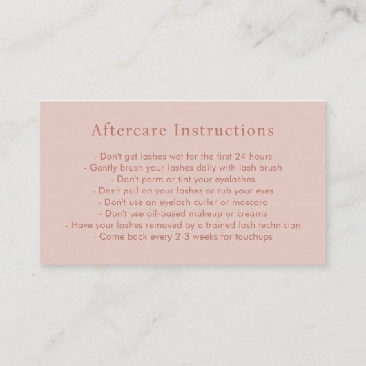 Modern roze en goud Abstract Elegant Visitekaartje (Achterkant)