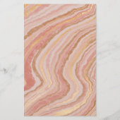 Modern Roze en Goud Abstract Elegante prijslijst (Achterkant)