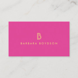  MODERN ROZE EN GOUD INITIAAL MONOGRAM LOGO VISITEKAARTJE
