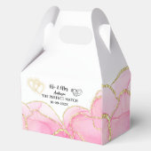 Modern roze en goud meneer en mevrouw. bedankdoosjes (Voorkant)