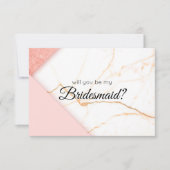 Modern Roze en Goud zullen je zijn mijn Bridesmaid (Voorkant)
