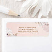  modern roze en goudvlies Vrijgezellenfeest Etiket (Insitu)