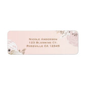  modern roze en goudvlies Vrijgezellenfeest Etiket (Voorkant)