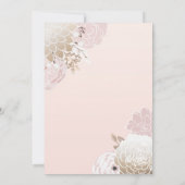 modern roze en goudvlies Vrijgezellenfeest Kaart (Achterkant)