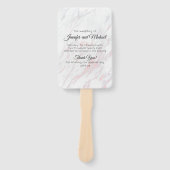 Modern Roze en Grijs Marmeren Programma Handwaaier (Voorkant)