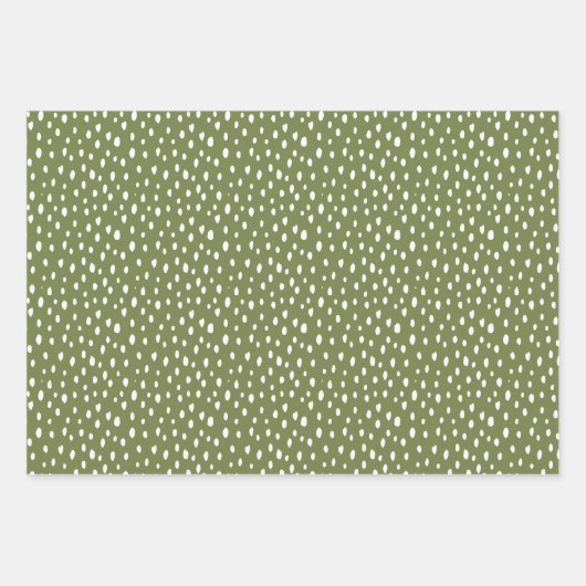 Modern roze en groen kerstinpakpapier inpakpapier vel (Voorkant 2)