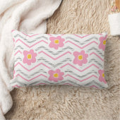 Modern roze en groen kwekerijpatroon kussen (Deken)