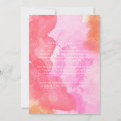 Modern Roze en Oranje Afstuderen Foto Afstuderen Aankondiging (Achterkant)